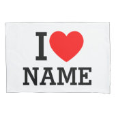 Iハート名 枕カバー (正面)