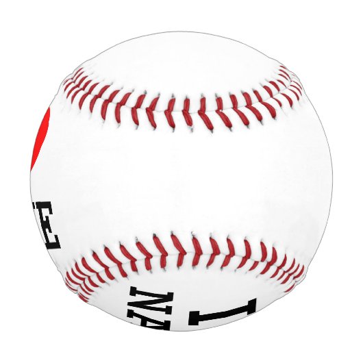 Iハート名 野球ボール (裏面)