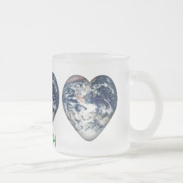 Iハート地球(I♥地球) フロストグラスマグカップ