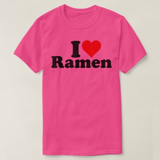 Iハート大好き日本のラーメン432 Tシャツ (デザイン正面)