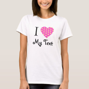 Iハート愛-カスタマイズ可能なあなた自身の文字を加えて下さい Tシャツ