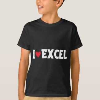 Iハート愛Excelデータスプレッドシートラバー Tシャツ