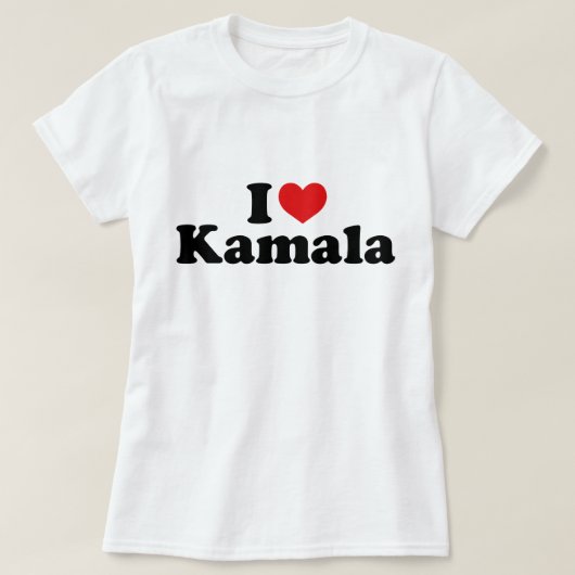 Iハート愛KAMALA HARRIS I LOVE KAMALA 2024 Tシャツ (デザイン正面)