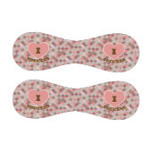 Iハート成功コーラルピンクブラウン市松模様にパターン 野球ボール (パネル)