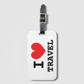 Iハート旅行用荷物ラベルスーツケースまたはバッグ ラゲッジタグ (正面縦)
