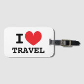 Iハート旅行用荷物ラベルスーツケースまたはバッグ ラゲッジタグ (正面横)