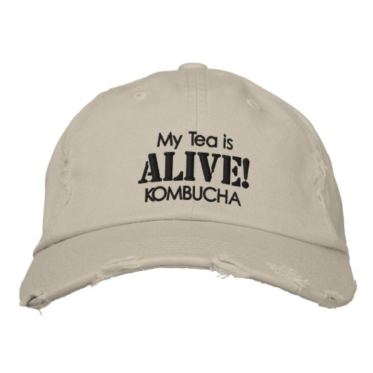 Iハート昆布茶 刺繍入りキャップ (正面)