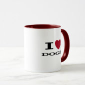 Iハート犬のTシャツおよびギフト マグカップ (正面右)