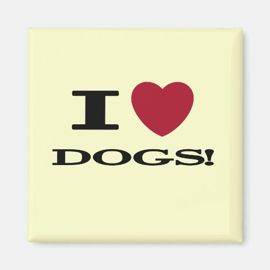 Iハート犬のTシャツおよびギフト マグネット (正面)