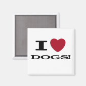 Iハート犬のTシャツおよびギフト マグネット (正面/裏面)
