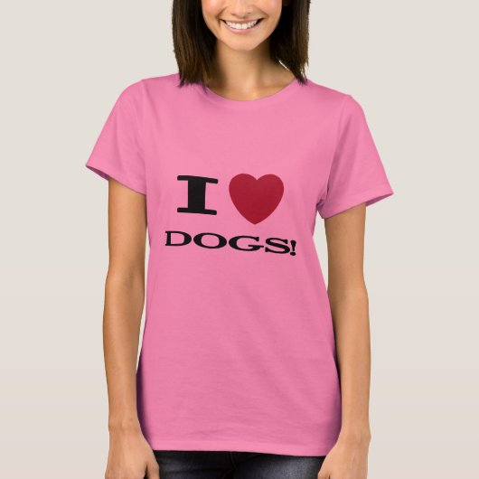 Iハート犬のTシャツおよびギフト Tシャツ (正面)