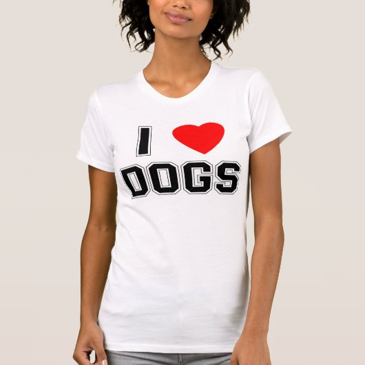 Iハート犬のTシャツ Tシャツ (正面)
