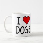 Iハート犬 コーヒーマグカップ (左)