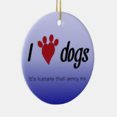 Iハート犬 セラミックオーナメント (右)