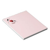 Iハート猫ピンク ノートパッド (アングル)
