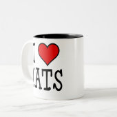 Iハート猫 ツートーンマグカップ (正面左)