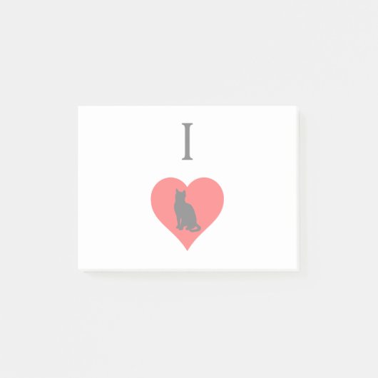 Iハート猫 ポストイット (正面)