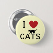 Iハート猫 缶バッジ (正面&裏面)