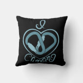 Iハート登山(カラビナー)おもしろいロック登山 クッション (裏面)