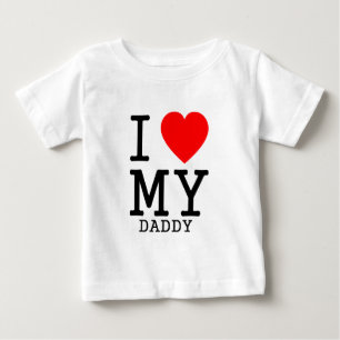 Iハート私のお父さん ベビーTシャツ