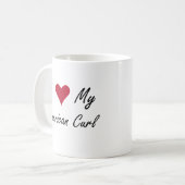 Iハート私のアメリカのカール コーヒーマグカップ (正面左)