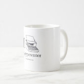 Iハート私のタイプライター、マグ コーヒーマグカップ (正面右)