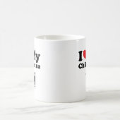 Iハート私のチワワ コーヒーマグカップ (中央)