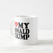 Iハート私のドナルド・トランプ第47代大統領 コーヒーマグカップ (正面左)