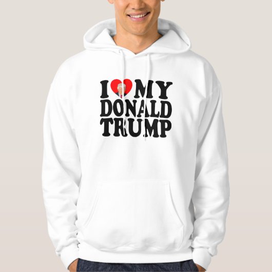 Iハート私のドナルド・トランプ第47代大統領 パーカ (正面)
