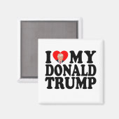 Iハート私のドナルド・トランプ第47代大統領 マグネット (正面/裏面)