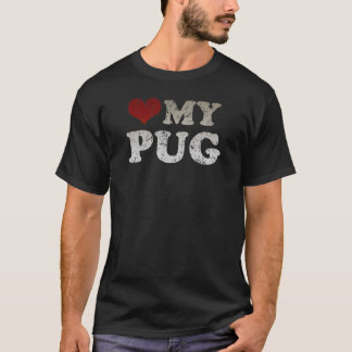 Iハート私のパグ Tシャツ