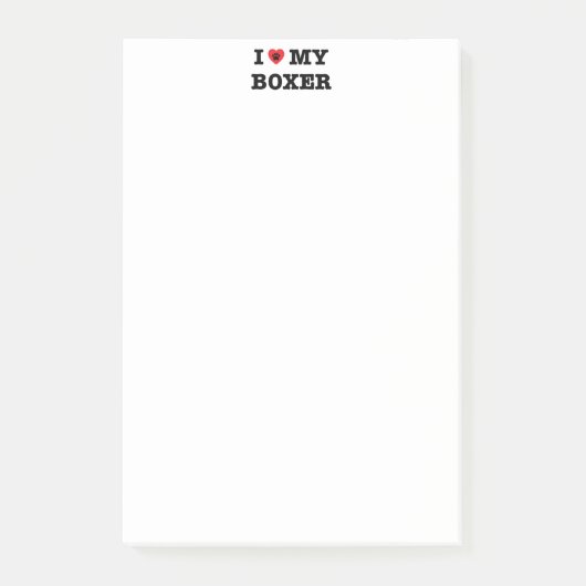 Iハート私のボクサー ポストイット (正面)
