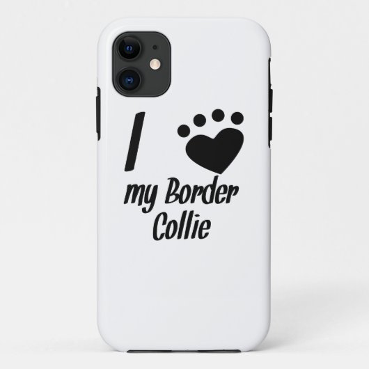 Iハート私のボーダーコリー Case-Mate iPhoneケース (裏面)