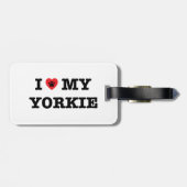 Iハート私のヨークシャーテリアの荷物のラベル ラゲッジタグ (裏面横)