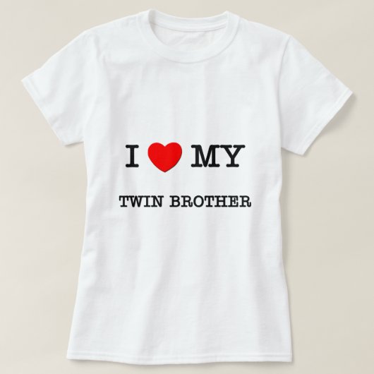 Iハート私の双子の兄弟 Tシャツ (デザイン正面)