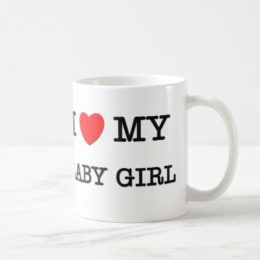 Iハート私の女の赤ちゃん コーヒーマグカップ (右)