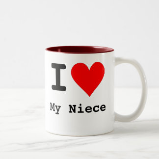 Iハート私の姪 ツートーンマグカップ