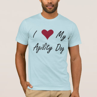 Iハート私の敏捷犬のワイシャツ Tシャツ