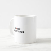 Iハート私の救助犬のコーヒー・マグ コーヒーマグカップ (正面左)