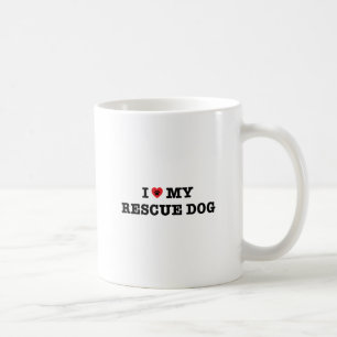 Iハート私の救助犬のコーヒー・マグ コーヒーマグカップ