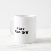 Iハート私の柴犬のコーヒー・マグ コーヒーマグカップ (正面左)