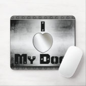 Iハート私の犬! クールな金属の一見のマウスパッド マウスパッド (マウス)