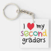 Iハート私の第2グレーダーの先生愛 キーホルダー (正面)