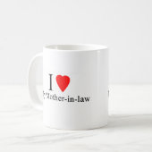 Iハート私の義母 コーヒーマグカップ (正面左)