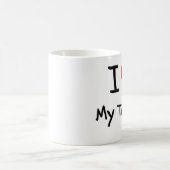 Iハート私の貿易業者 コーヒーマグカップ (中央)