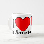 Iハート私のBarista コーヒーマグカップ (正面左)