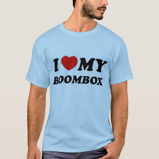Iハート私のboombox Tシャツ (正面)