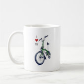 Iハート私のBrompton (緑) コーヒーマグカップ (左)