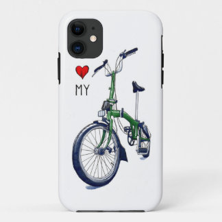 Iハート私のBrompton (緑) iPhone 11 ケース