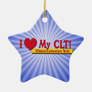 Iハート私のCLTS臨床検査技術 セラミックオーナメント